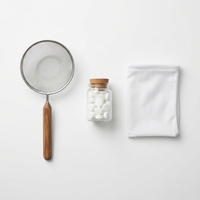 Kit d'entretien eau bain froid Polairo : épuisette, pastilles et filet
