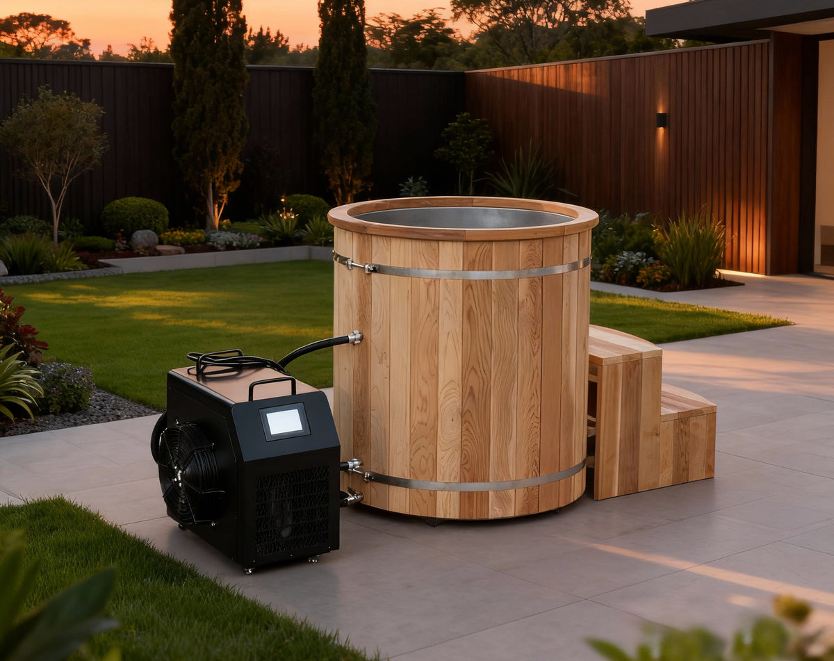 Cuve bain froid Polairo Ultra avec chiller intégré, extérieur